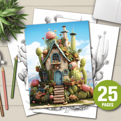 Cactus Fairy Houses