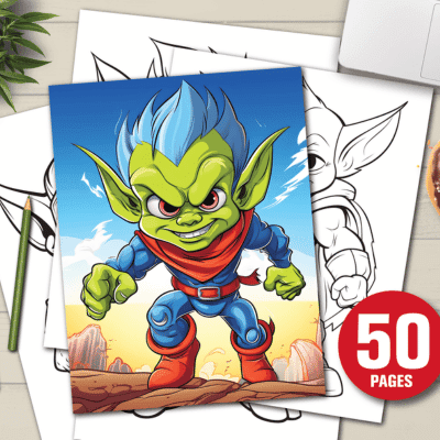 Superhero Goblins Coloring Book